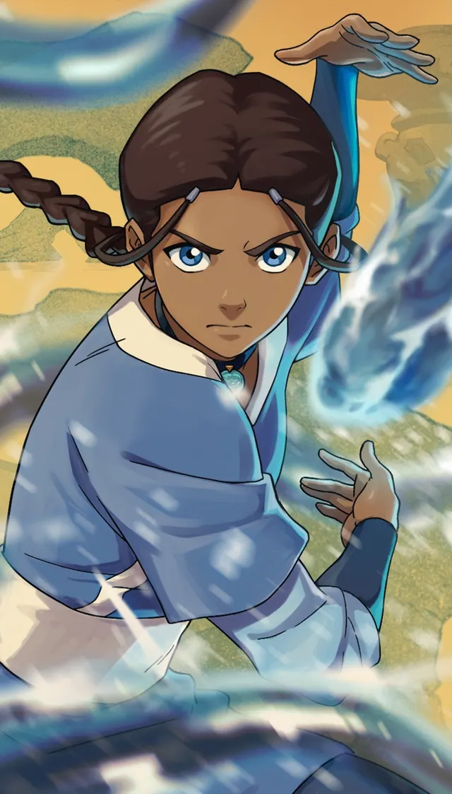 Official promotional portrait of Katara waterbending