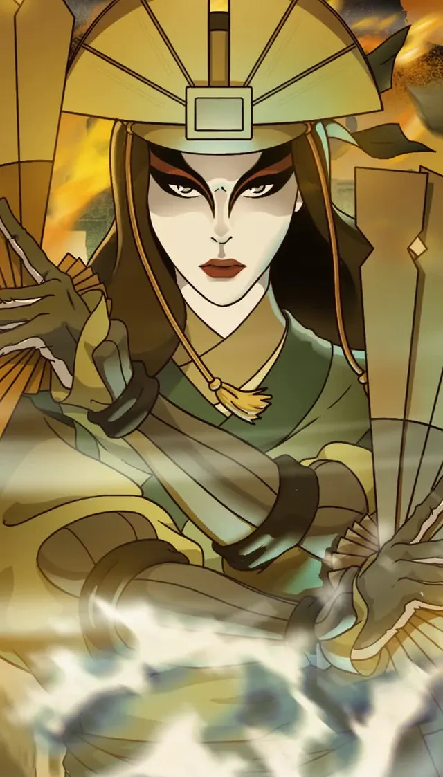Official promotional portrait of Avatar Kyoshi with her fans